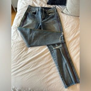 Blank NYC Jeans with rainbow stripes